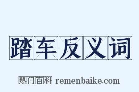 踏车反义词是什么意思的图片